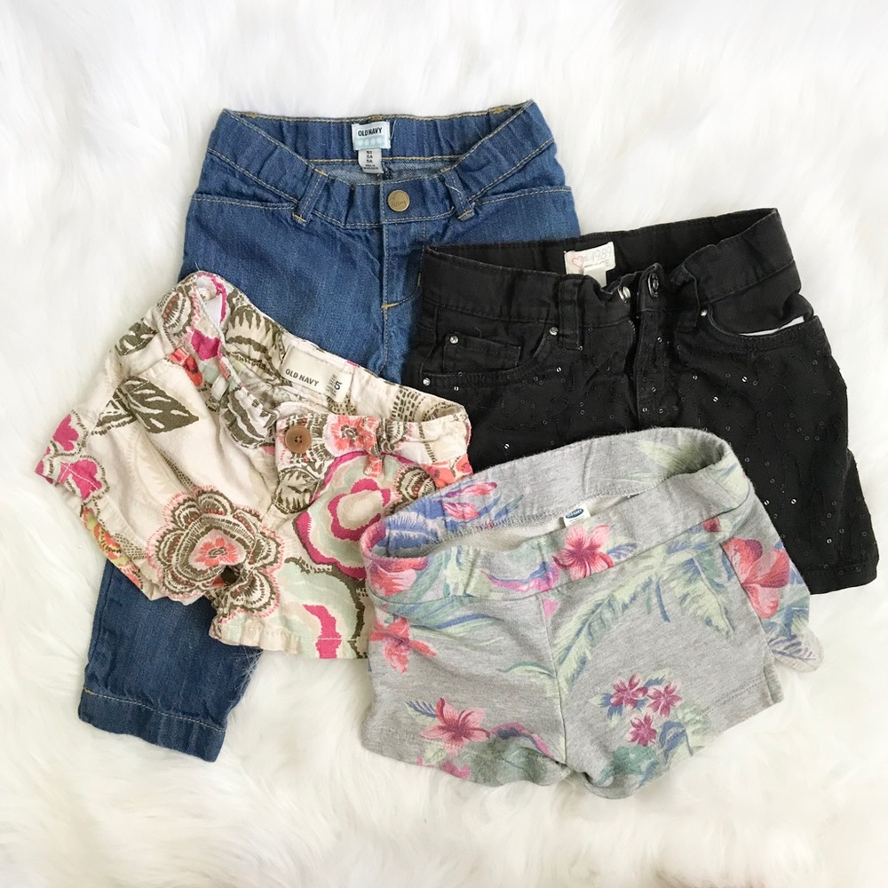 Girls Bottoms Bundle: Shorts, Jeans, Skirt size 5